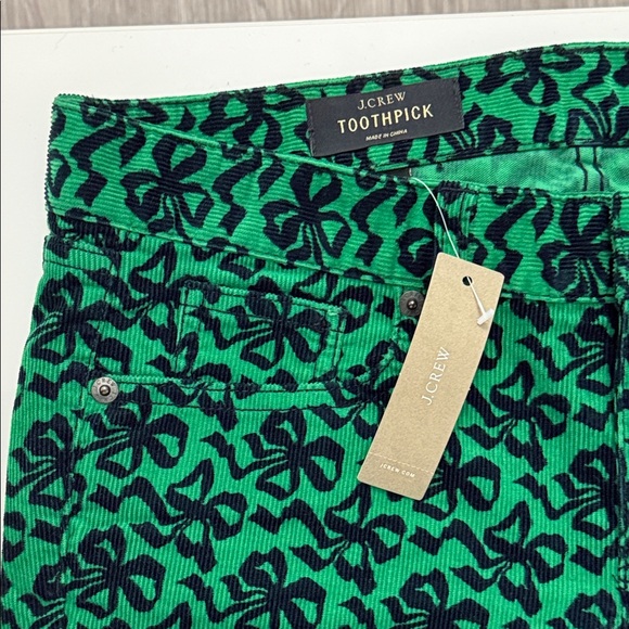 J CREW Toothpick Slim Pants Jeans Corduroy Design Low Rise Stretch Womens 28 - Picture 4 of 13
